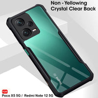 VAKIBO Super Premium Black Border Transparent Case With Corner Protection & Camera Protection Suitable for Mi Poco X5 5G