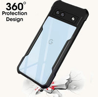 VAKIBO Super Premium Black Border Transparent Case With Corner Protection & Camera Protection Suitable for Google Pixel 7A