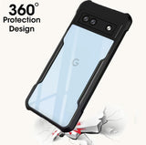 VAKIBO Super Premium Black Border Transparent Case With Corner Protection & Camera Protection Suitable for Google Pixel 7A