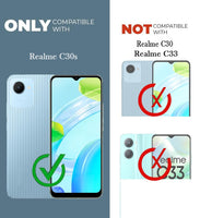 VAKIBO Super Premium Black Border Transparent Case With Corner Protection & Camera Protection Suitable for Realme C30s