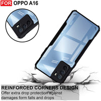 VAKIBO Super Premium Black Border Transparent Case With Corner Protection & Camera Protection Suitable for Oppo A16