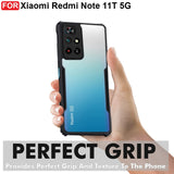VAKIBO Best Selling Black and Transparent Coloured Made With Soft TPU and Acrylic Back Cover Case With 4 Corner and Camera Protection Suitable for Mi Redmi Note 11T