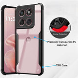 VAKIBO Super Premium Black Border Transparent Case With Corner Protection & Camera Protection Suitable for Moto Edge 60 Stylus