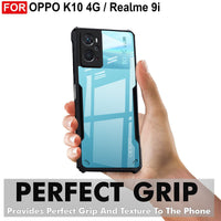VAKIBO Super Premium Black Border Transparent Case With Corner Protection & Camera Protection Suitable for Realme 9i 4G