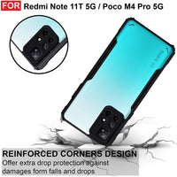 VAKIBO Super Premium Black Border Transparent Case With Corner Protection & Camera Protection Suitable for Mi Poco M4 Pro 5G