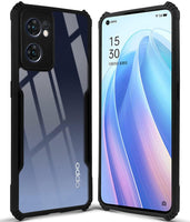 VAKIBO Super Premium Black Border Transparent Case With Corner Protection & Camera Protection Suitable for Oppo Reno 7 5G