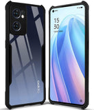 VAKIBO Super Premium Black Border Transparent Case With Corner Protection & Camera Protection Suitable for Oppo Reno 7 5G