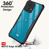 VAKIBO Super Premium Black Border Transparent Case With Corner Protection & Camera Protection Suitable for Moto Edge 40 Neo