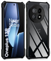 VAKIBO Best Selling Black and Transparent Coloured Made With Soft TPU and Acrylic Back Cover Case With 4 Corner and Camera Protection Suitable for OnePlus 13R