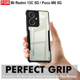 VAKIBO Super Premium Black Border Transparent Case With Corner Protection & Camera Protection Suitable for Mi Poco M6 5G