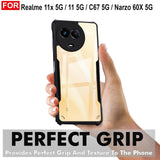 VAKIBO Super Premium Black Border Transparent Case With Corner Protection & Camera Protection Suitable for Realme 11 5G