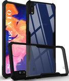 VAKIBO Best Selling Black and Transparent Coloured Made With Soft TPU and Acrylic Back Cover Case With 4 Corner and Camera Protection Suitable for Samsung Galaxy A10