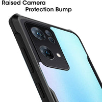 VAKIBO Super Premium Black Border Transparent Case With Corner Protection & Camera Protection Suitable for Oppo Reno 7 Pro