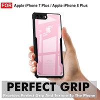 VAKIBO Best Selling Black and Transparent Coloured Made With Soft TPU and Acrylic Back Cover Case With 4 Corner and Camera Protection Suitable for iPhone 8 Plus