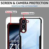 VAKIBO Super Premium Black Border Transparent Case With Corner Protection & Camera Protection Suitable for Iqoo Z10 Lite