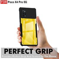 VAKIBO Super Premium Black Border Transparent Case With Corner Protection & Camera Protection Suitable for Mi Poco X4 Pro
