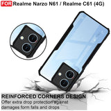 VAKIBO Super Premium Black Border Transparent Case With Corner Protection & Camera Protection Suitable for Realme Narzo N61