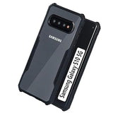 VAKIBO Best Selling Black and Transparent Coloured Made With Soft TPU and Acrylic Back Cover Case With 4 Corner and Camera Protection Suitable for Samsung Galaxy S10 Plus