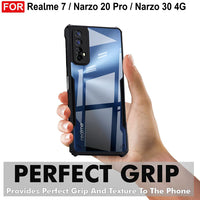 VAKIBO Best Selling Black and Transparent Back Cover Case Made With Soft TPU and Acrylic With 4 Corner and Camera Protection Suitable for Realme Narzo 20 Pro