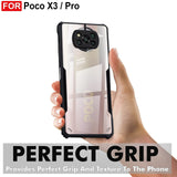VAKIBO Super Premium Black Border Transparent Case With Corner Protection & Camera Protection Suitable for Mi Poco X3 Pro
