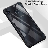 VAKIBO Super Premium Black Border Transparent Case With Corner Protection & Camera Protection Suitable for Samsung A20