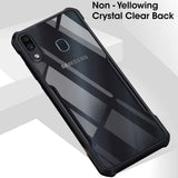 VAKIBO Super Premium Black Border Transparent Case With Corner Protection & Camera Protection Suitable for Samsung A20