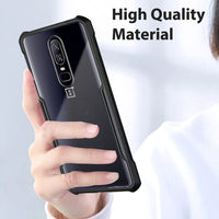 VAKIBO Super Premium Black Border Transparent Case With Corner Protection & Camera Protection Suitable for OnePlus 6