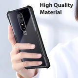 VAKIBO Super Premium Black Border Transparent Case With Corner Protection & Camera Protection Suitable for OnePlus 6