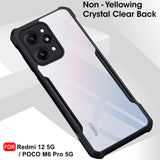 VAKIBO Super Premium Black Border Transparent Case With Corner Protection & Camera Protection Suitable for Mi Redmi 12 5G