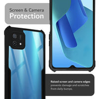 VAKIBO Super Premium Black Border Transparent Case With Corner Protection & Camera Protection Suitable for Oppo A16e