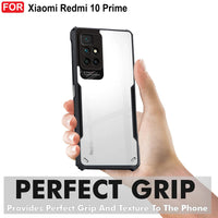 VAKIBO Super Premium Black Border Transparent Case With Corner Protection & Camera Protection Suitable for Mi Redmi 10 Prime