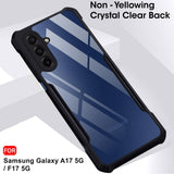 VAKIBO Best Selling Black and Transparent Coloured Made With Soft TPU and Acrylic Back Cover Case With 4 Corner and Camera Protection Suitable for Samsung Galaxy A17