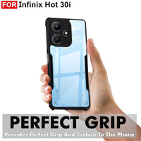 VAKIBO Super Premium Black Border Transparent Case With Corner Protection & Camera Protection Suitable for Infinix Hot 30i
