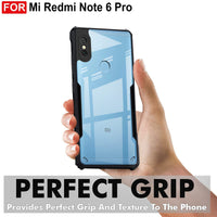 VAKIBO Super Premium Black Border Transparent Case With Corner Protection & Camera Protection Suitable for MI Redmi Note 6 Pro