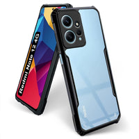 VAKIBO Super Premium Black Border Transparent Case With Corner Protection & Camera Protection Suitable for Mi Redmi Note 12 4G