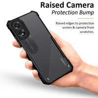 VAKIBO Super Premium Black Border Transparent Case With Corner Protection & Camera Protection Suitable for Oppo A38 4G