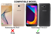 VAKIBO Super Premium Black Border Transparent Case With Corner Protection & Camera Protection Suitable for Samsung Galaxy J7 NXT