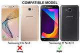 VAKIBO Super Premium Black Border Transparent Case With Corner Protection & Camera Protection Suitable for Samsung Galaxy J7 NXT