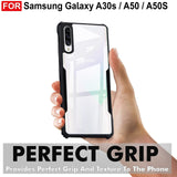 VAKIBO Super Premium Black Border Transparent Case With Corner Protection & Camera Protection Suitable for Samsung A50
