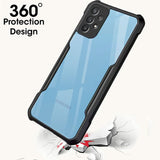 VAKIBO Best Selling Black and Transparent Coloured Made With Soft TPU and Acrylic Back Cover Case With 4 Corner and Camera Protection Suitable for Samsung Galaxy M32 5G