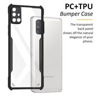 VAKIBO Super Premium Black Border Transparent Case With Corner Protection & Camera Protection Suitable for Samsung M51