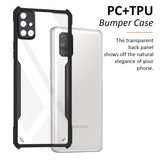 VAKIBO Super Premium Black Border Transparent Case With Corner Protection & Camera Protection Suitable for Samsung M51