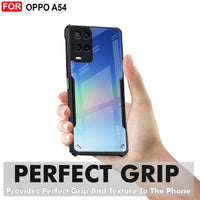 VAKIBO Super Premium Black Border Transparent Case With Corner Protection & Camera Protection Suitable for Oppo A54