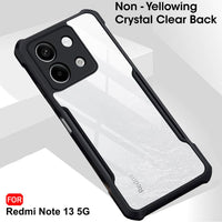 VAKIBO Super Premium Black Border Transparent Case With Corner Protection & Camera Protection Suitable for Mi Redmi Note 13