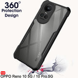VAKIBO Super Premium Black Border Transparent Case With Corner Protection & Camera Protection Suitable for Oppo Reno 10 Pro
