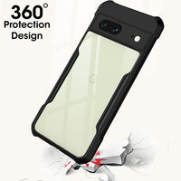 VAKIBO Super Premium Black Border Transparent Case With Corner Protection & Camera Protection Suitable for Google Pixel 7