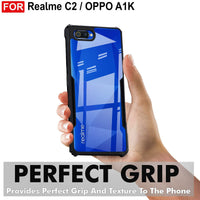 VAKIBO Super Premium Black Border Transparent Case With Corner Protection & Camera Protection Suitable for Realme C2