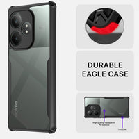 VAKIBO Super Premium Black Border Transparent Case With Corner Protection & Camera Protection Suitable for Realme GT6T