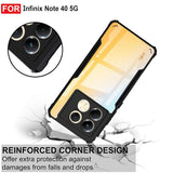 VAKIBO Super Premium Black Border Transparent Case With Corner Protection & Camera Protection Suitable for Infinix Note 40 Pro