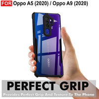 VAKIBO Super Premium Black Border Transparent Case With Corner Protection & Camera Protection Suitable for Oppo A5 2020